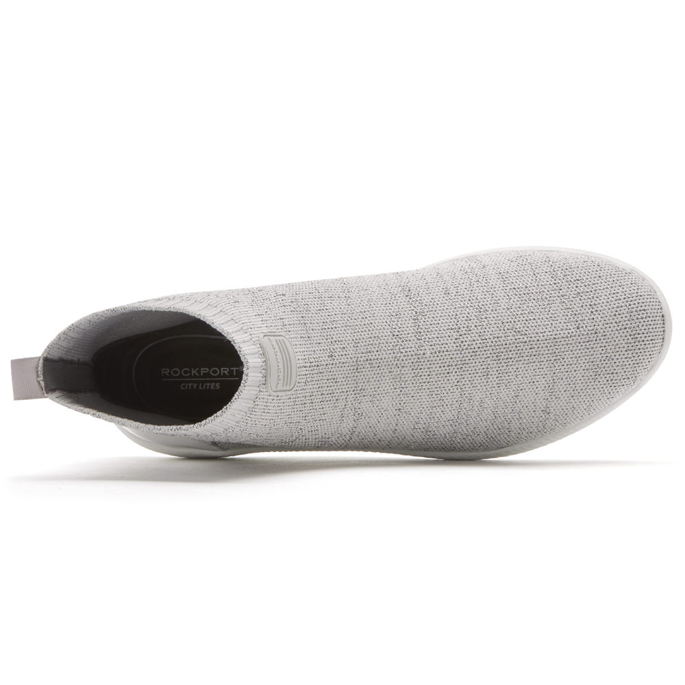 Womens Booties - Rockport City Lites Robyne - Silver - LRWI30798